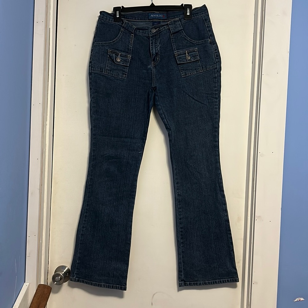 Women’s Size 12 bootcut Aldolfo jeans., like new condition.